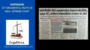 Suspension of Fundamental Rights in India- Supreme Court 