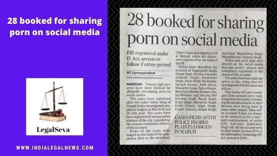 28 booked for sharing porn on Social Media